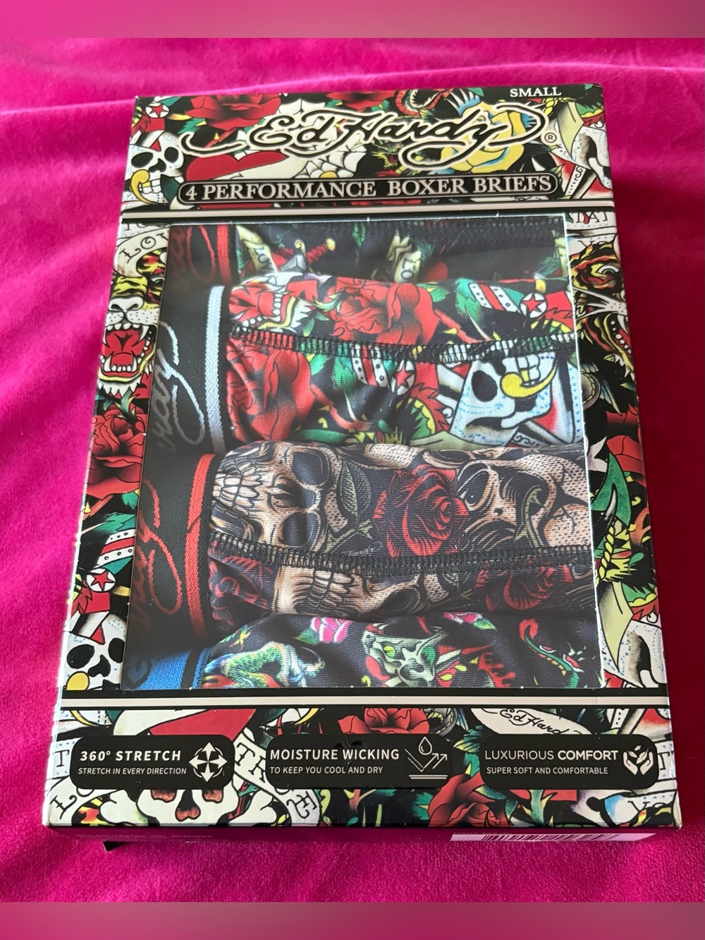 Ed Hardy Men's Boxer Briefs - Black, Red, Green, Blue